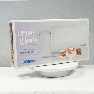 Conair True Glow Spa Heated Beauty Mitts White BHMXF 3 Temp Settings Auto Off